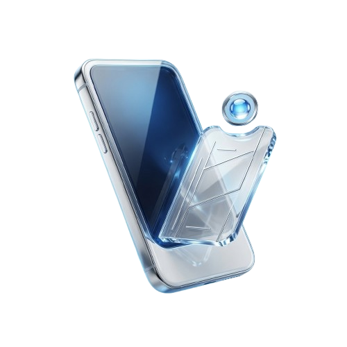 Smartphone with message icon representing initial contact