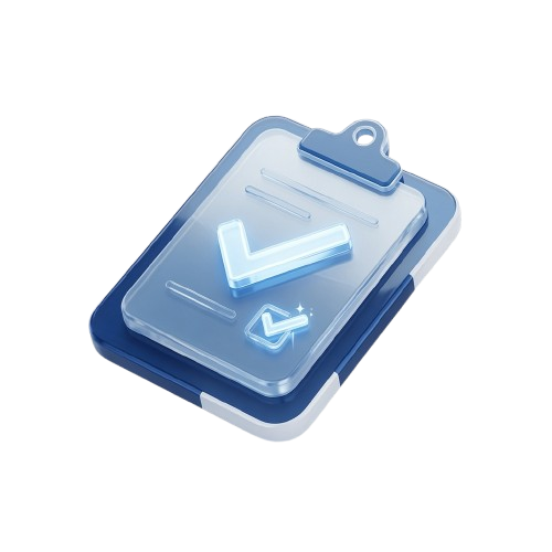 Premium 3D cleaning priorities and checklist icon