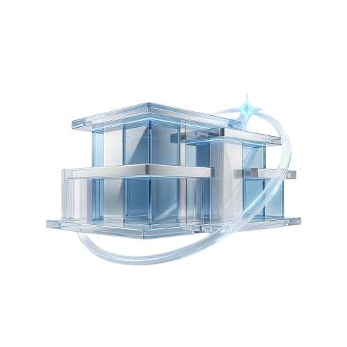 Transparent premium house illustration with sparkle