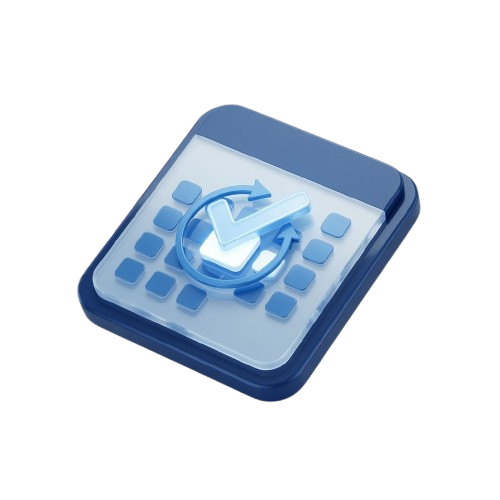 Premium 3D recurring cleaning schedule and calendar icon