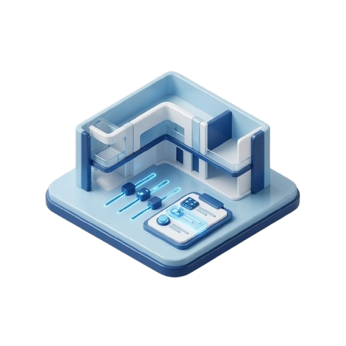 3D illustration of a room layout with adjustable sliders and a checklist representing cleaning tailored to you