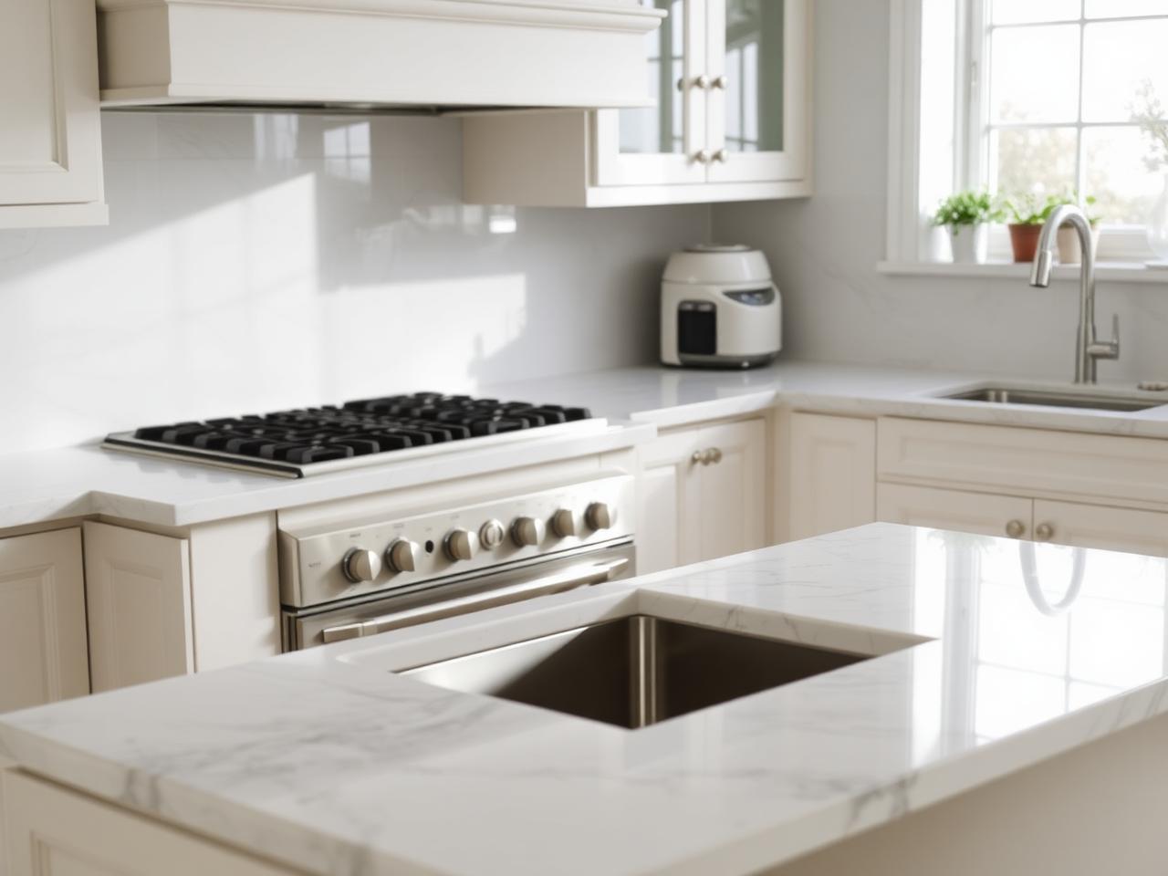 Clean residential kitchen with oven, cooktop and appliances representing optional add-on cleaning